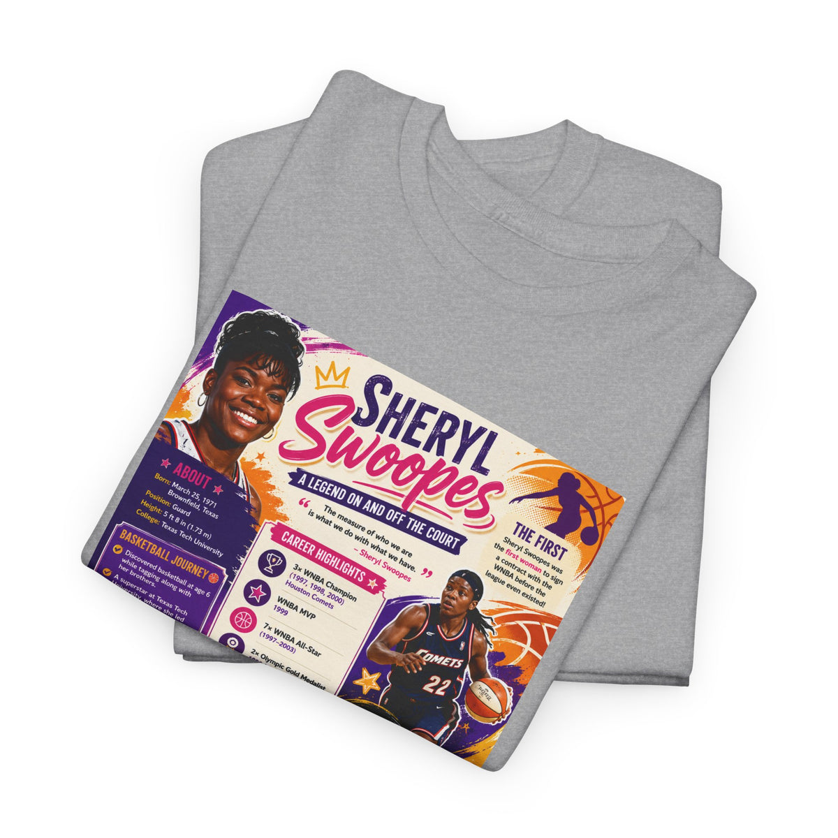 Sheryl Swoopes Tribute Tee — Women’s Basketball Legend Graphic Shirt