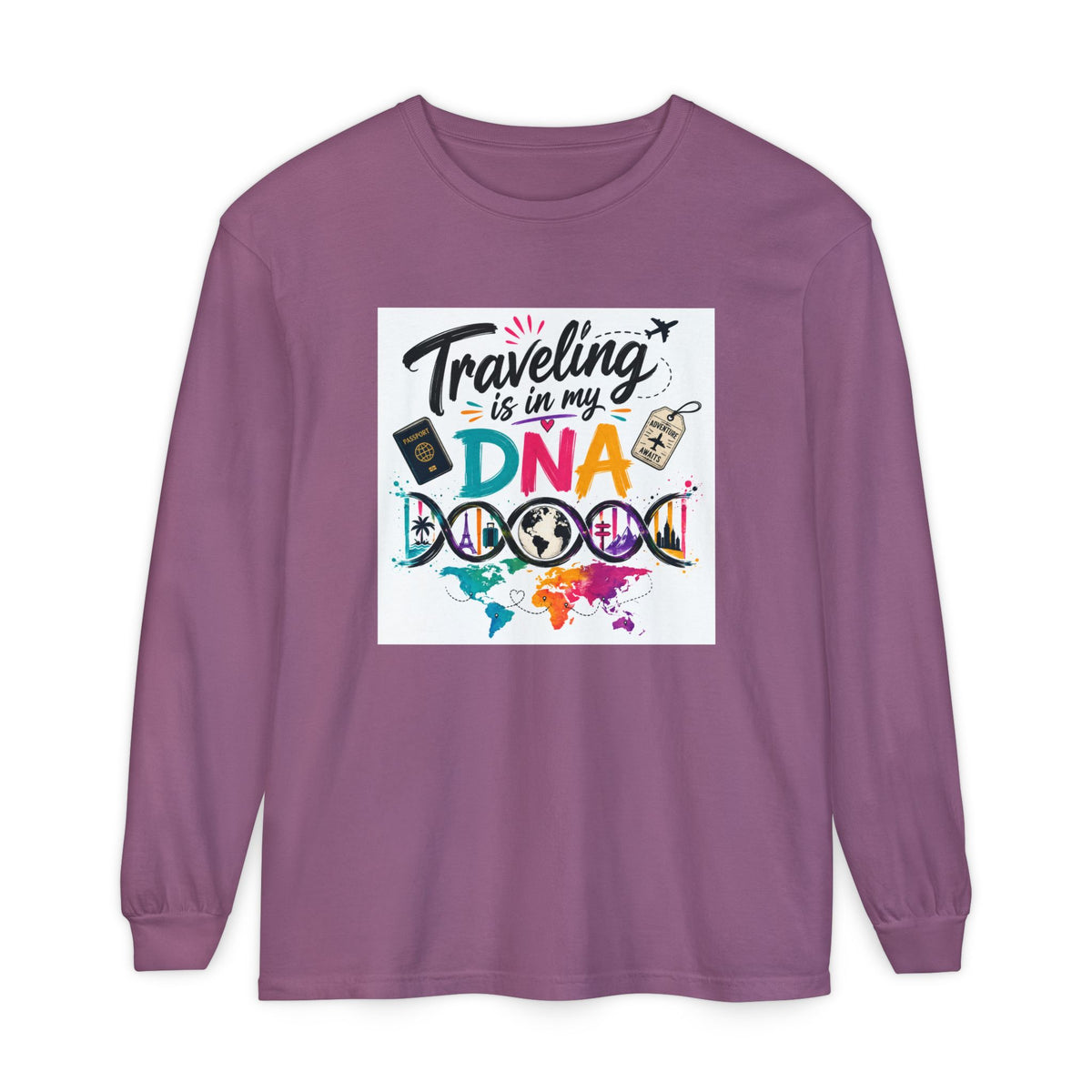 Traveling Is in My DNA Long Sleeve Tee