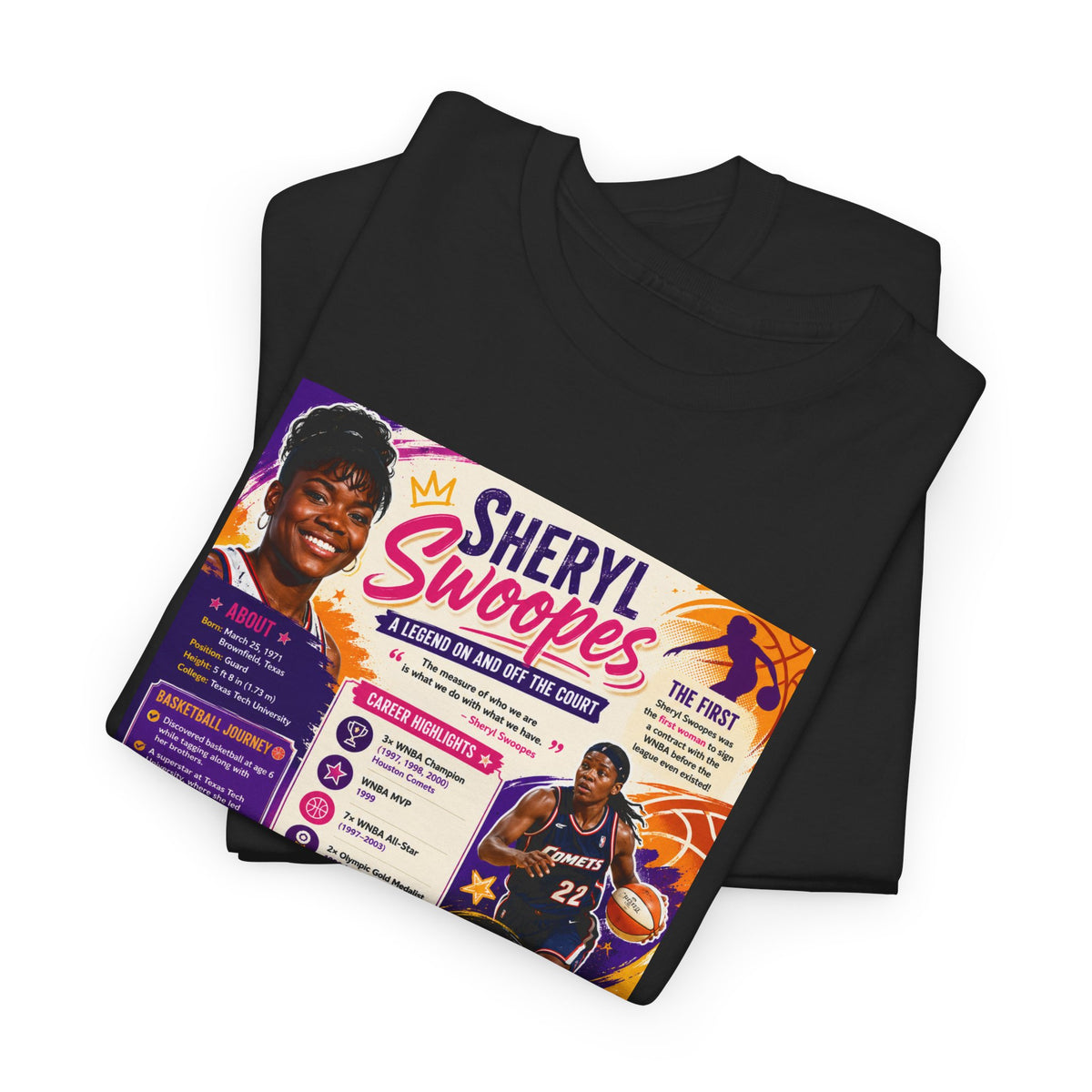 Sheryl Swoopes Tribute Tee — Women’s Basketball Legend Graphic Shirt