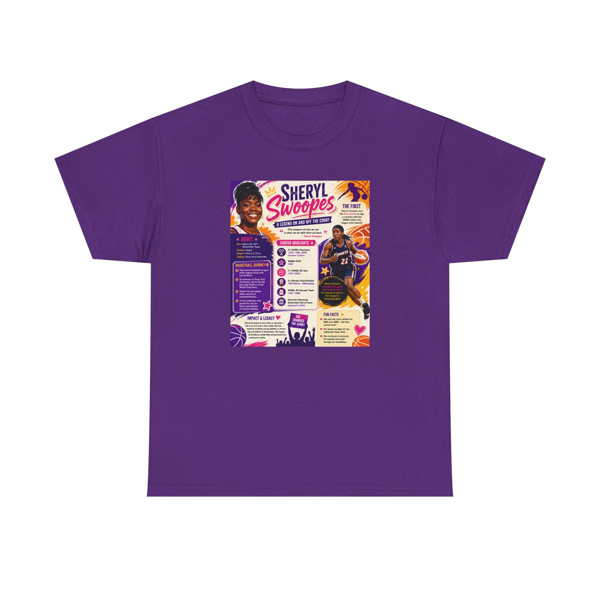 Sheryl Swoopes Tribute Tee — Women’s Basketball Legend Graphic Shirt