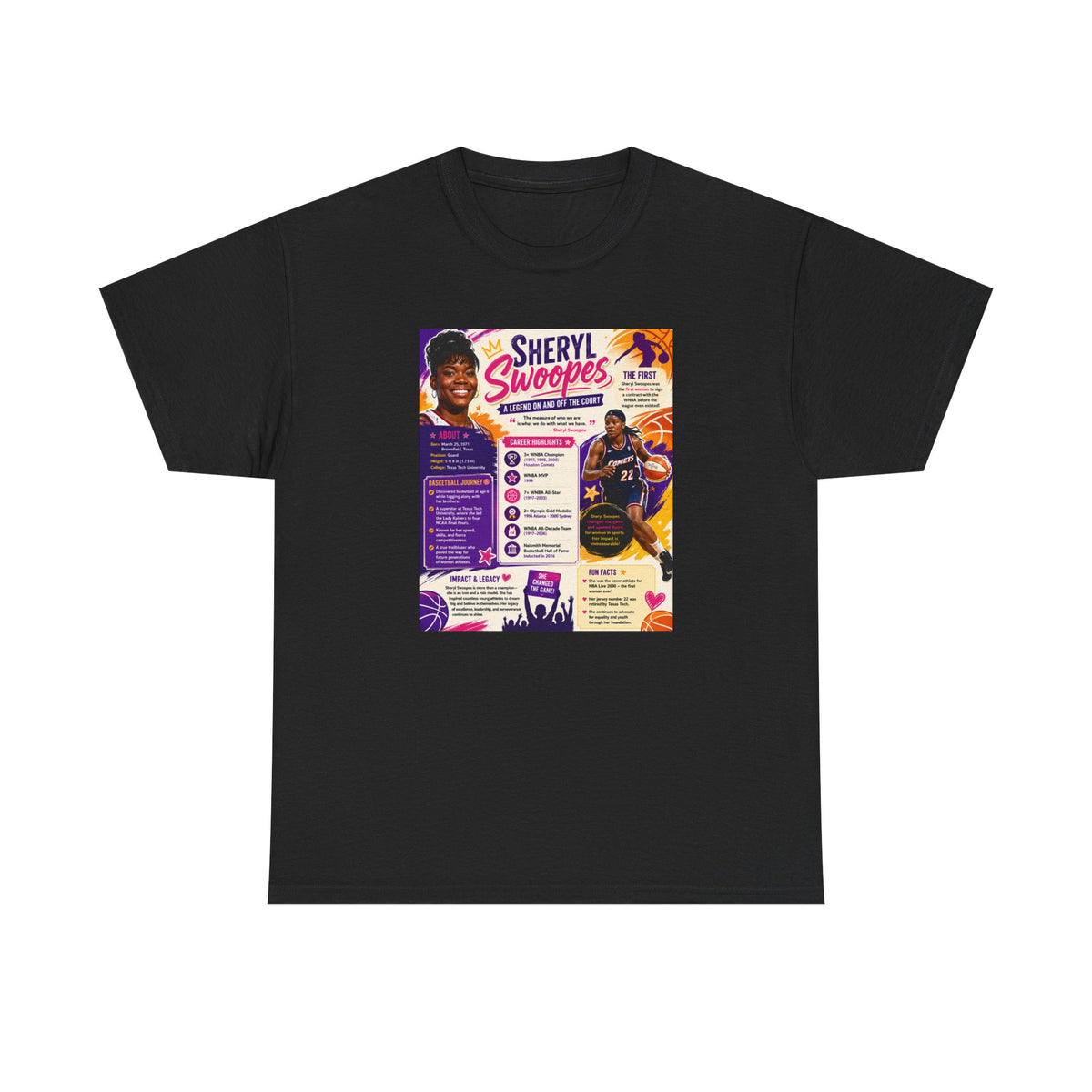 Sheryl Swoopes Tribute Tee — Women’s Basketball Legend Graphic Shirt