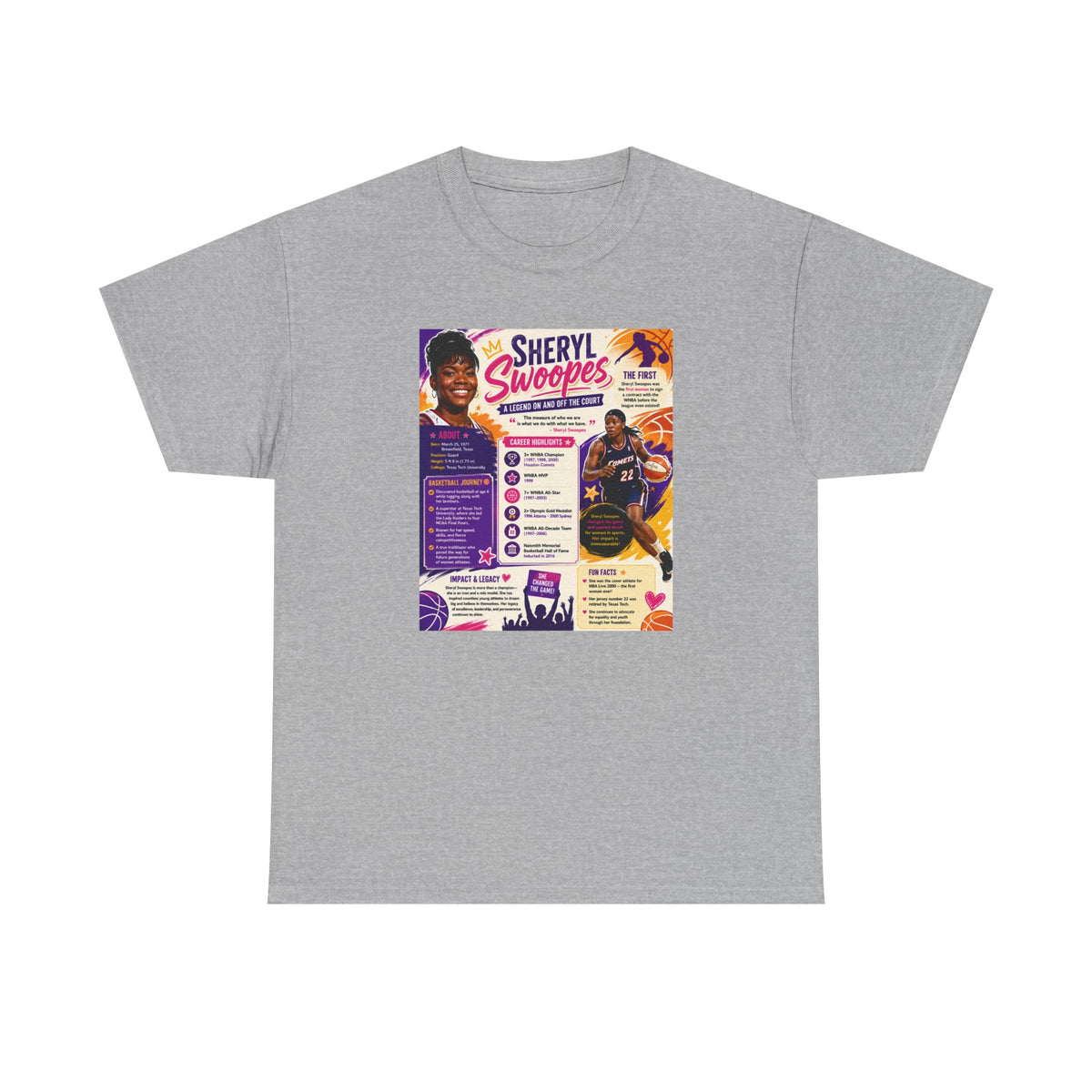 Sheryl Swoopes Tribute Tee — Women’s Basketball Legend Graphic Shirt
