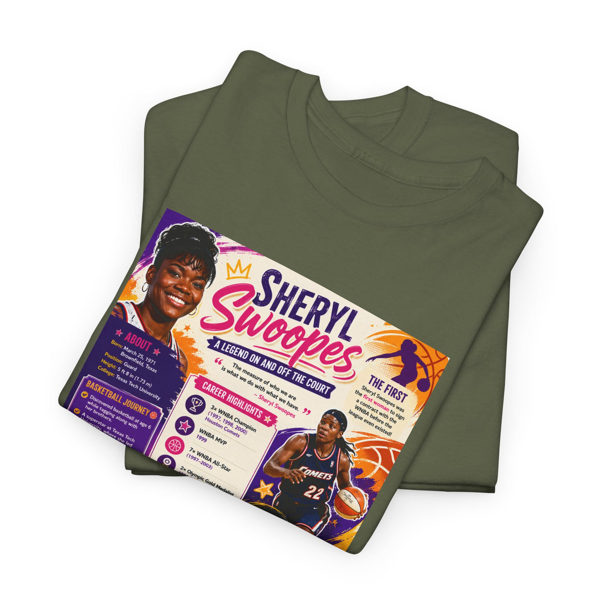 Sheryl Swoopes Tribute Tee — Women’s Basketball Legend Graphic Shirt