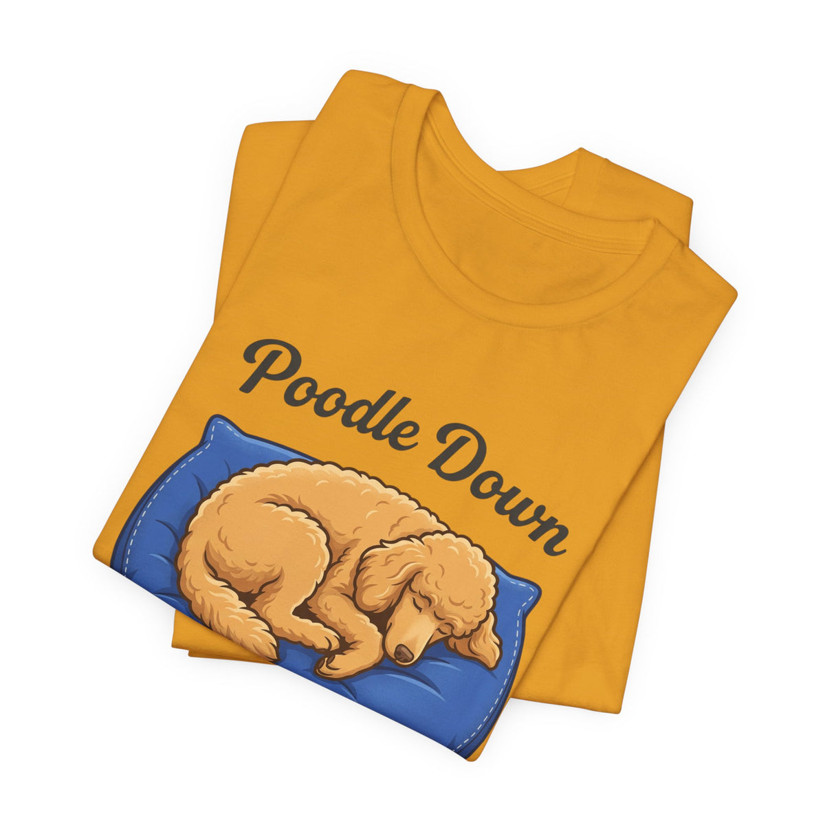 Poodle Down T-Shirt — Sleeping Poodle Dog Tee