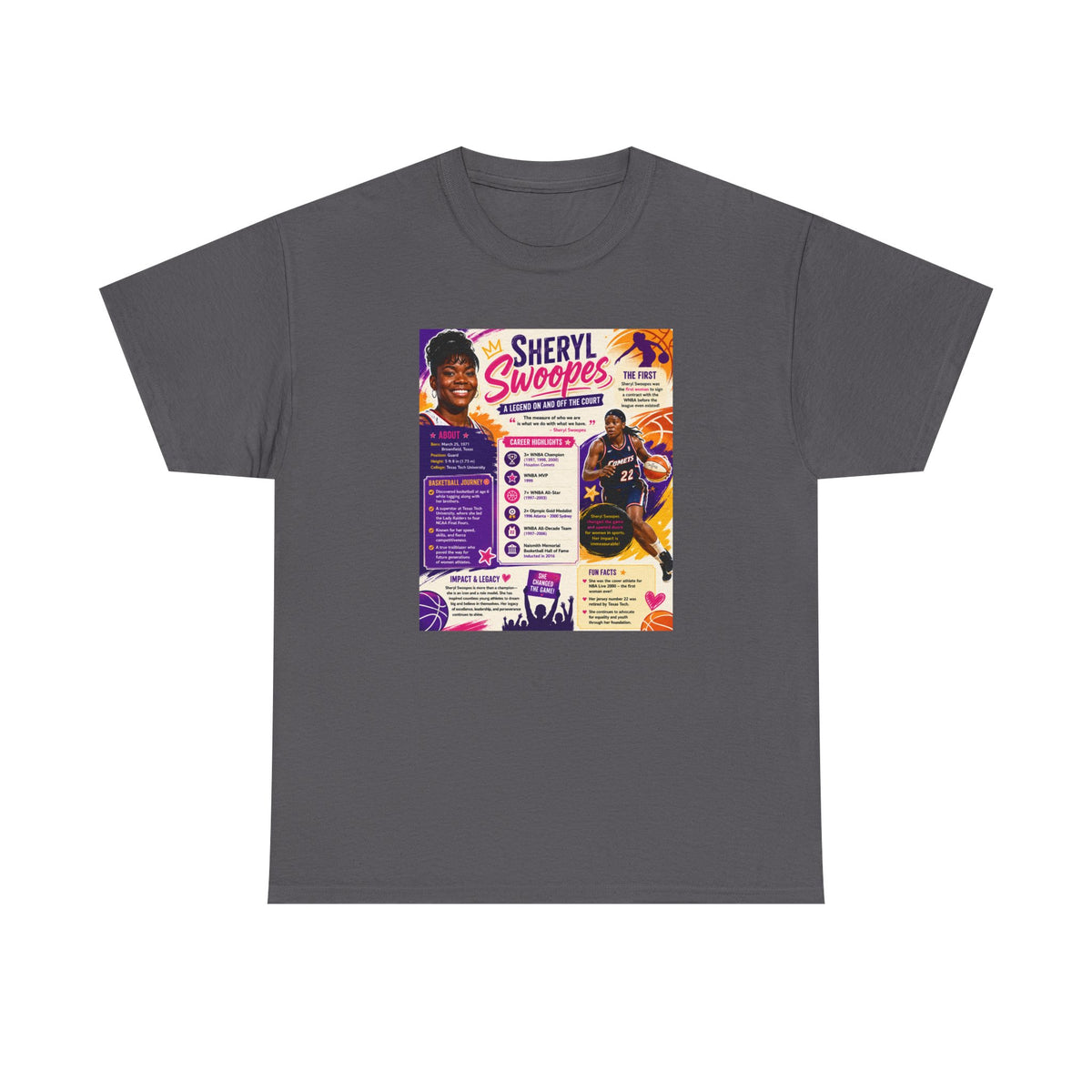 Sheryl Swoopes Tribute Tee — Women’s Basketball Legend Graphic Shirt