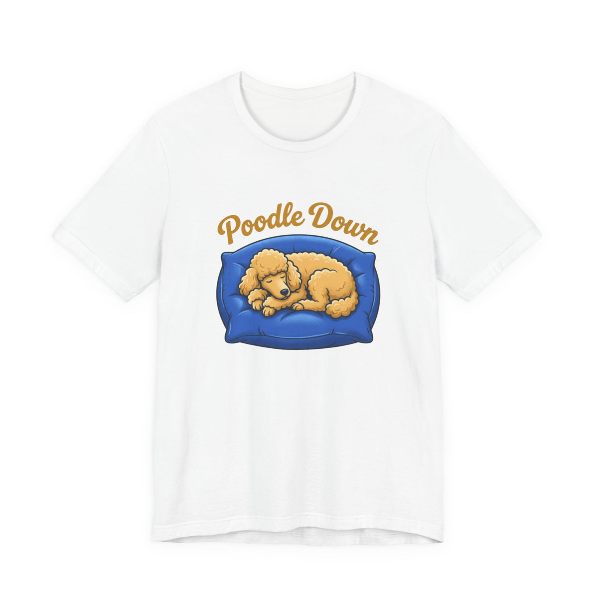 Poodle Down T-Shirt — Sleeping Poodle Dog Tee