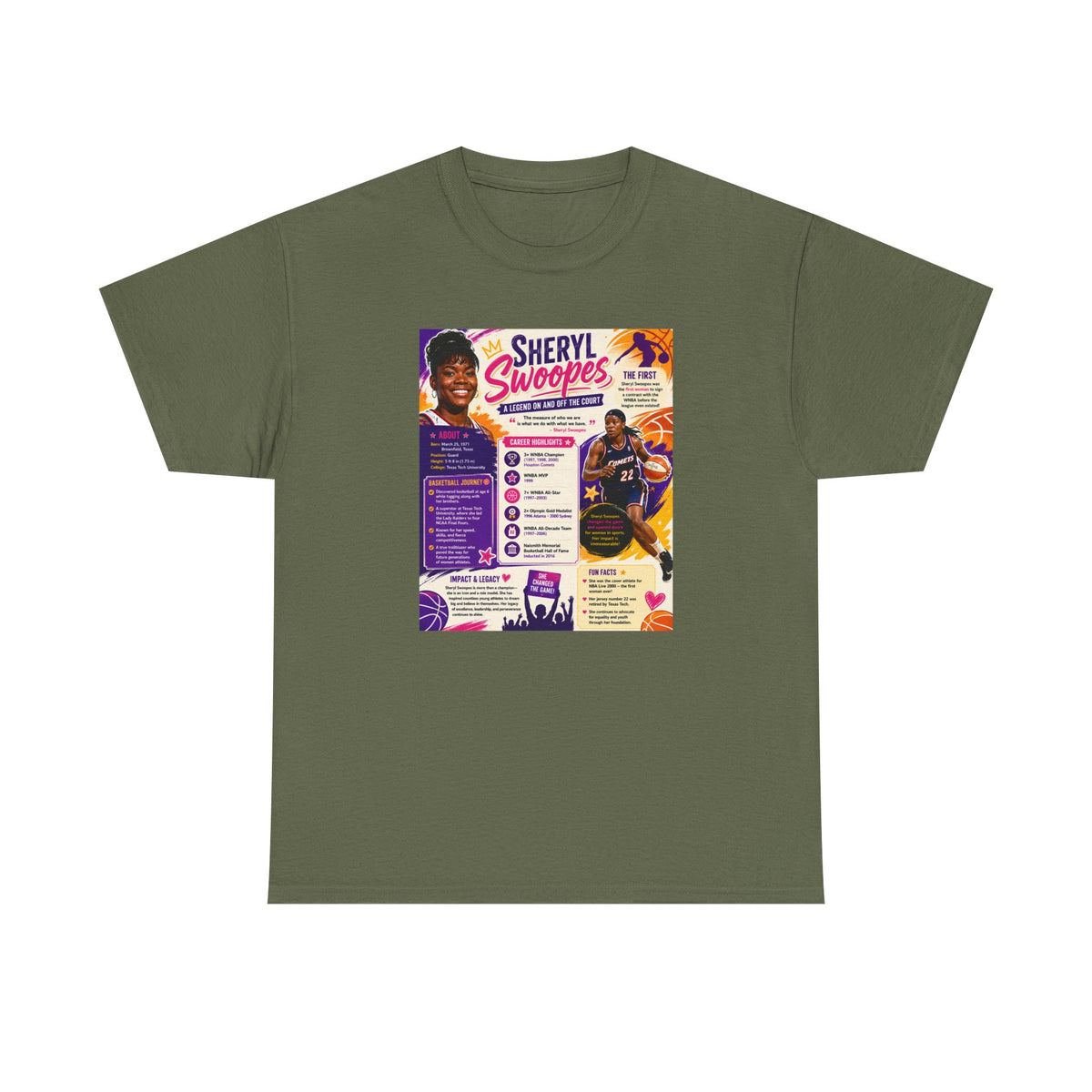 Sheryl Swoopes Tribute Tee — Women’s Basketball Legend Graphic Shirt